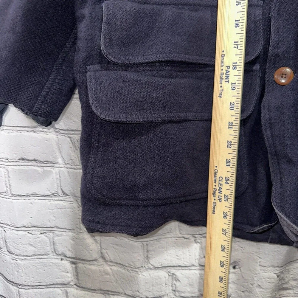 Polo Ralph Lauren Jacket Adult Medium Blue Mens Wool Pockets Casual - Picture 13 of 16